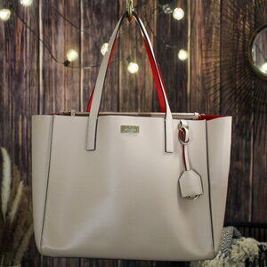 Kate Spade Nelle Putnam Bag in Nude with Red Interior